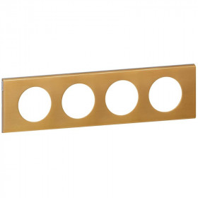 Πλαίσιο 4 Θέσεων Materials Χρυσό Brushed Celiane™ 069134 LEGRAND