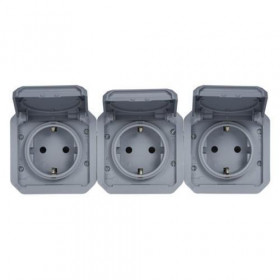 Μηχανισμός Πρίζας Σουκο Τριπλή Γκρι Plexo 069839L LEGRAND