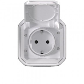 Πριζα Σουκό Επίτοιχη Λευκό Plexo 069771L LEGRAND