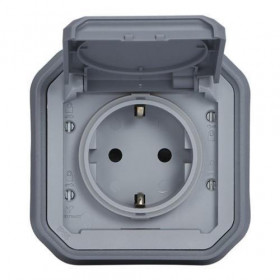 Πριζα Σουκό Χωνευτή Γκρι Plexo 069834L LEGRAND