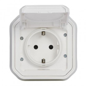 Πριζα Σουκό Χωνευτή Λευκό Plexo 069868L LEGRAND