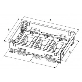 Ενδοδαπέδια Βάση Μηχανισμών 12 Στοιχείων 088020 LEGRAND