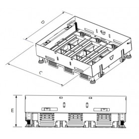 Ενδοδαπέδια Βάση Μηχανισμών 18 Στοιχείων 088121 LEGRAND