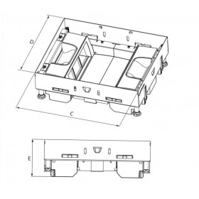 Ενδοδαπέδια Βάση Μηχανισμών 16 Στοιχείων 088125 LEGRAND