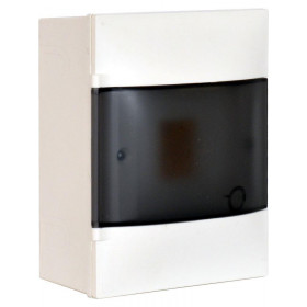 Πίνακας Επίτοιχος 1 Σειράς 4 Στοιχείων Λευκός Διάφανη Πόρτα PRACTIBOX S 134214 LEGRAND