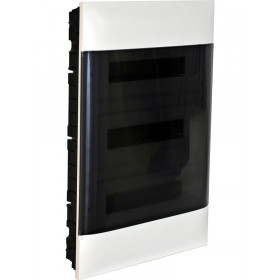 Πίνακας Γυψοσανίδας 3 Σειρών 18 Στοιχείων Λευκός Διάφανη Πόρτα PRACTIBOX S 137178 LEGRAND