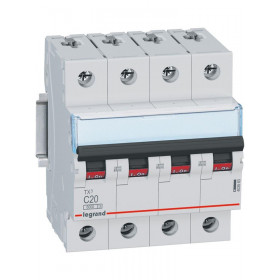 Αυτόματη Ασφάλεια 4P C 6A 6kA TX3 403558 LEGRAND