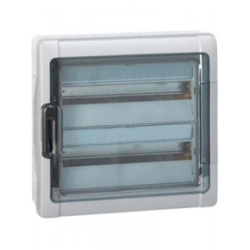 Πίνακας Επίτοιχος 2 Σειρών 18 Στοιχείων Γκρί Διάφανη Πόρτα IP65 PLEXO 601986 LEGRAND