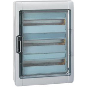 Πίνακας Επίτοιχος 3 Σειρών 18 Στοιχείων Γκρί Διάφανη Πόρτα IP65 PLEXO 601987 LEGRAND