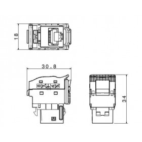 Keystone Jacks Χαλκού RJ45 Cat.6A STP Shielded (24 τεμ) 632905 LEGRAND