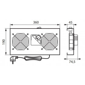 Βάση Οροφής Με 2 Ανεμιστήρες Και Θερμοστάτη 646238 LEGRAND