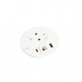 Πολύπριζο Γραφείου 1 Σούκο,2 USB Και Έξοδο Καναλιού Λευκό 654714 LEGRAND