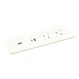 Πολύπριζο Γραφείου 2 Σούκο,2 USB Και HDMI Λευκό 654748 LEGRAND