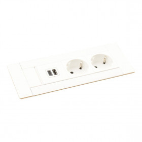 Πολύπριζο Γραφείου 2 Σούκο,2 USB Λευκό 654780 LEGRAND