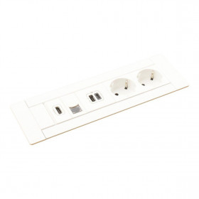 Πολύπριζο Γραφείου 2 Σούκο,2 USB, RJ45 Και HDMI Λευκό 654781 LEGRAND