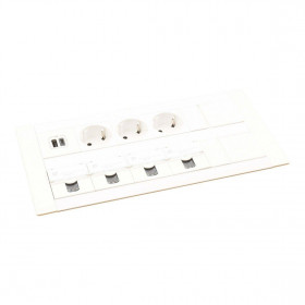 Πολύπριζο Γραφείου 3 Σούκο,2 USB Και 4 RJ45 Λευκό 654865 LEGRAND
