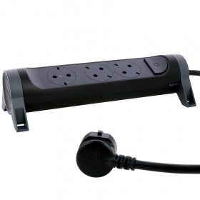 Πολύπριζο 3 Σούκο Με Διακόπτη 1,5m Μαύρο 694528 LEGRAND