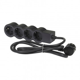 Πολύπριζο 4 Σούκο 3m Μαύρο 694562 LEGRAND