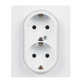 Πρίζα Σούκο Ασφαλείας Διπλή Λευκό Niloe™ 764544 LEGRAND