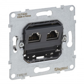 Μηχανισμός Πρίζας Δικτύου Διπλή RJ45 Cat.6Α UTP Seano™ 765061 LEGRAND