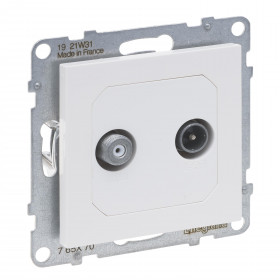 Μηχανισμός Πρίζας TV-SAT Αστέρας Λευκό Seano™ 765170 LEGRAND