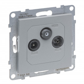 Πρίζα ΤV-RD-SAT Διέλευσης Αλουμίνιο Seano™ 765268 LEGRAND