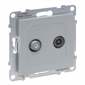 Μηχανισμός Πρίζας TV-SAT Αστέρας Αλουμίνιο Seano™ 765270 LEGRAND