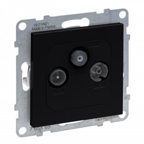 Πρίζα ΤV-RD-SAT Τερματική Μαύρο Seano™ 765369 LEGRAND