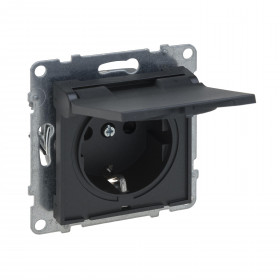 Πρίζα Σούκο Ασφαλείας Με Καπάκι Ανθρακί Seano™ 765423 LEGRAND