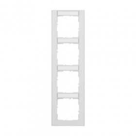 Πλαίσιο 4 Θέσεων Κάθετο Με Ετικέτα Λευκό Seano™ 765994 LEGRAND