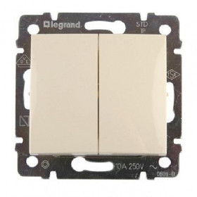 Μπουτόν Διπλό Μεταγωγικό Κρέμ Valena™ 774118 LEGRAND