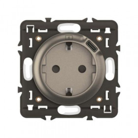 Πρίζα Σούκο Και USB C Φόρτισης Τιτάνιο Celiane™ CT0141 LEGRAND