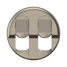 Μετώπη Πρίζας Διπλής Data Τιτάνιο Celiane CT2346 LEGRAND