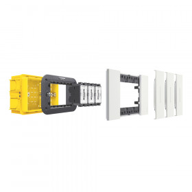 Μετώπη Πρίζας Διπλής USB 2 Στοιχείων Λευκό KW12C LivingNow BTICINO