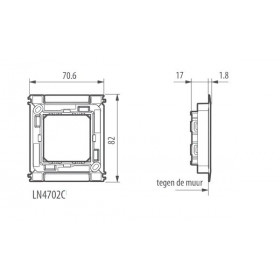 Βάση Στήριξης 2 Στοιχείων AIR LN4702C LivingLight BTICINO