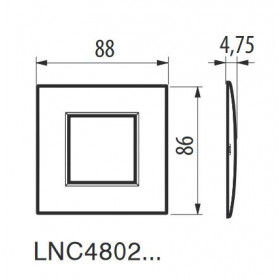 Πλαίσιο 2 Στοιχείων Air Clay LNC4802CY BTICINO