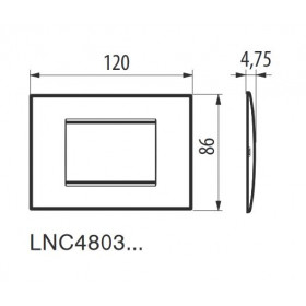Πλαίσιο 3 Στοιχείων Air Sand LNC4803SB BTICINO