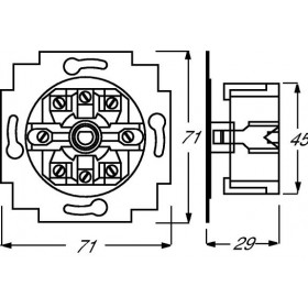 Μηχανισμός Μπουτόν Ρολών Περιστροφικό 2723U BUSCH-JAEGER/ABB