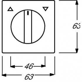Μετώπη Ρολών Περιστροφικού Λευκό 1740-84 BUSCH-JAEGER/ABB