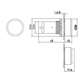 Μπουτόν Πόρτας Φ22 1NC Κόκκινο CP1-10R-01 ABB