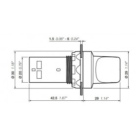 Διακόπτης Πόρτας Φ22 2NO 2 Θέσεων Μαύρο C2SS1-10B-20 ABB