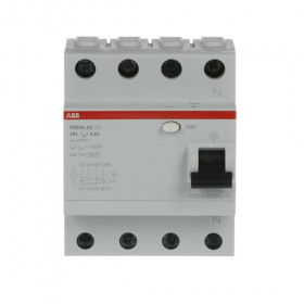 Ρελέ Διαρροής AC 4P 63A 300mA FH204AC-63/0,3 ABB