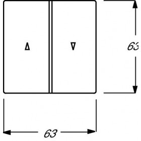 Μετώπη Ρολών Πλήκτρου Αλουμίνιο 1785JA-83 BUSCH-JAEGER/ABB