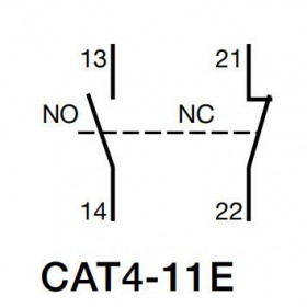 Βοηθητική Επαφή 1NO + 1NC Για AF26...AF96 Διακόπτες CAT4-11E ABB