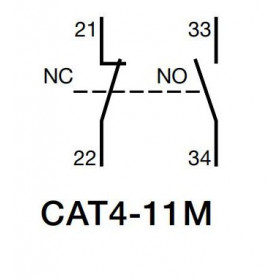 Βοηθητική Επαφή 1NO + 1NC Για AF09...AF16 Διακόπτες CAT4-11M ABB