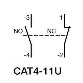 Βοηθητική Επαφή 1NO + 1NC Για AF09...AF16 Διακόπτες CAT4-11U ABB