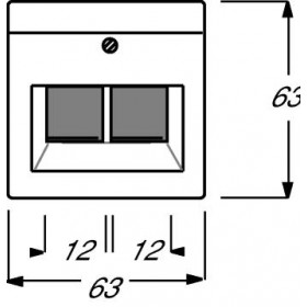 Μετώπη Πρίζας Διπλής Τηλεφώνου Ή Data Λευκό Soft 1803-02-884 BUSCH-JAEGER/ABB