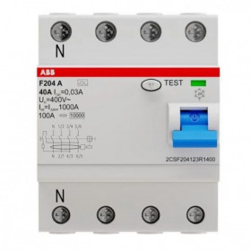 Ρελέ Διαρροής A 4P 80A 300mA F204A-80/0,3-L ABB