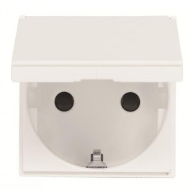 Πρίζα Σούκο Με Καπάκι Λευκό Zenit N2288.1 BL ABB