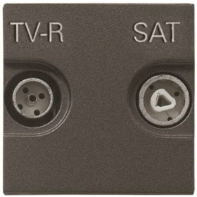 Πρίζα TV-RD/SAT Τερματική 2 Στοιχείων Ανθρακί Zenit N2251.7 AN ABB